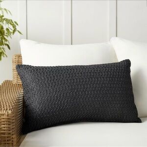 Pottery Barn Faux Natural Fiber Honeycomb
Outdoor Lumbar Pillow 13x24